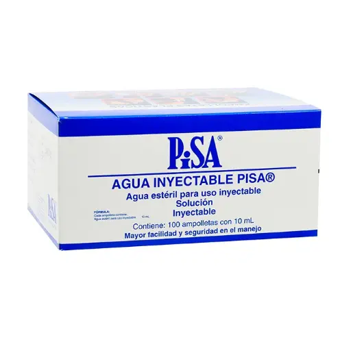 [000235] AGUA INY 10 ML AMP C/100 PLAST PISA